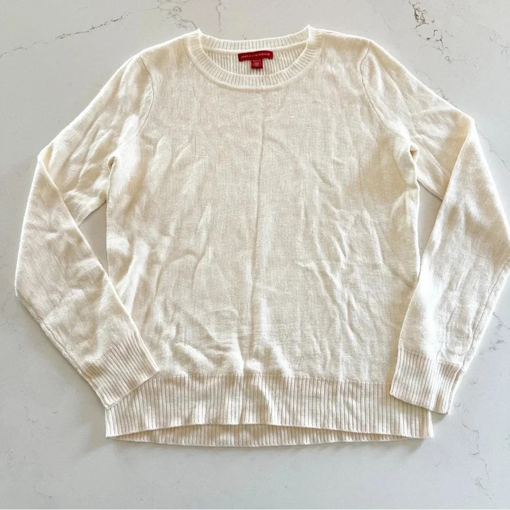 Saks Fifth Avenue | Pale Pink Leopard Sweater | Small